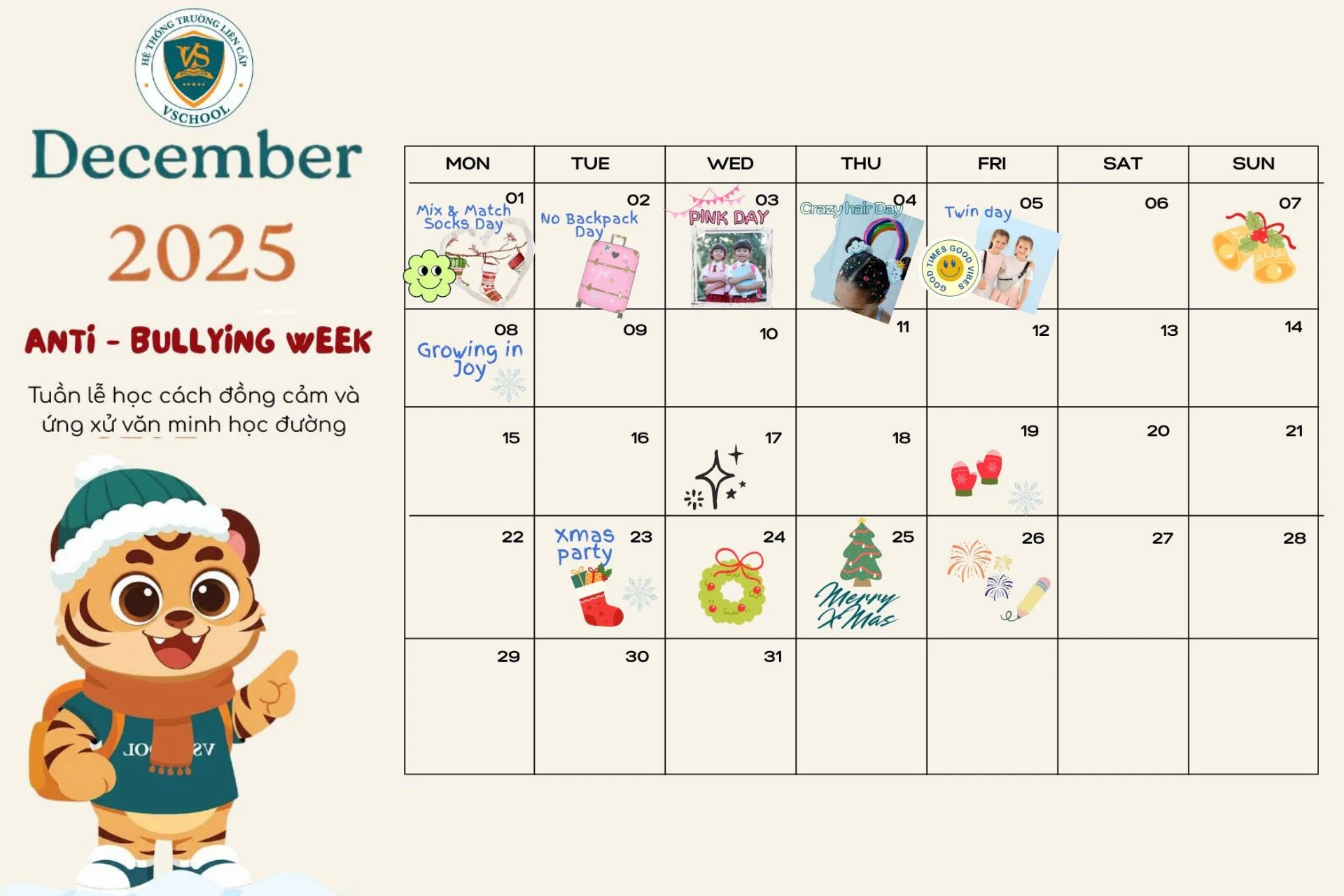 Những hoạt động nổi bật trong tháng 12 tại VSCHOOL
