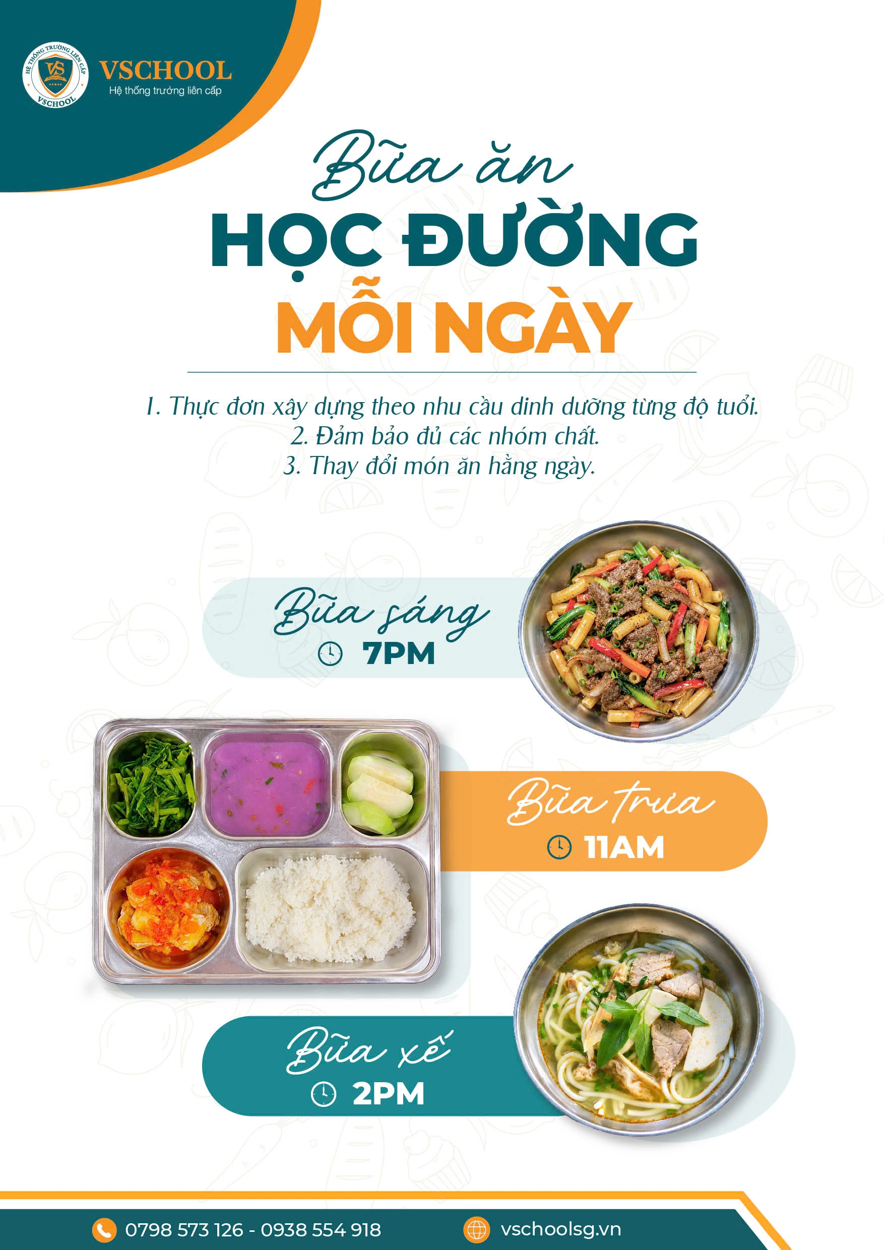 Bữa ăn học đường tại VSCHOOL